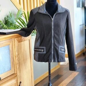 KUHL KASHMIRA Women's Brown Gray Full Zip Big Sky Montana Lightweight Jacket